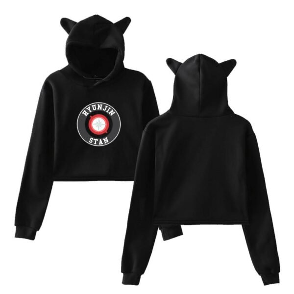 Hyunjin Cropped Hoodie #1 - Image 2